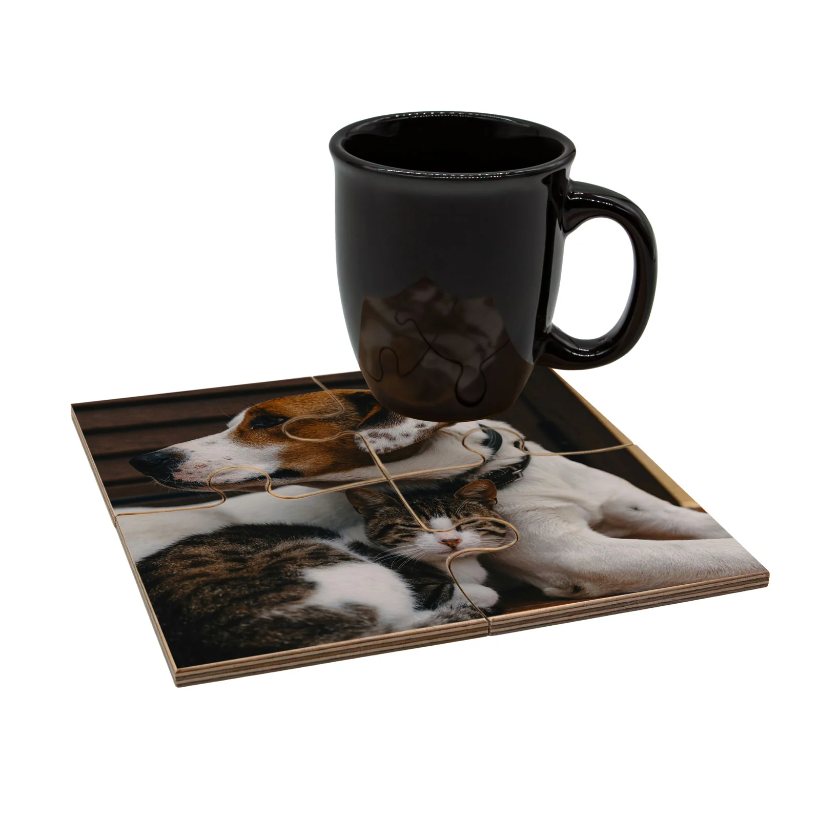 Custom Wooden Puzzle Coasters - Set of 4 - Add Your Photo - Image 4