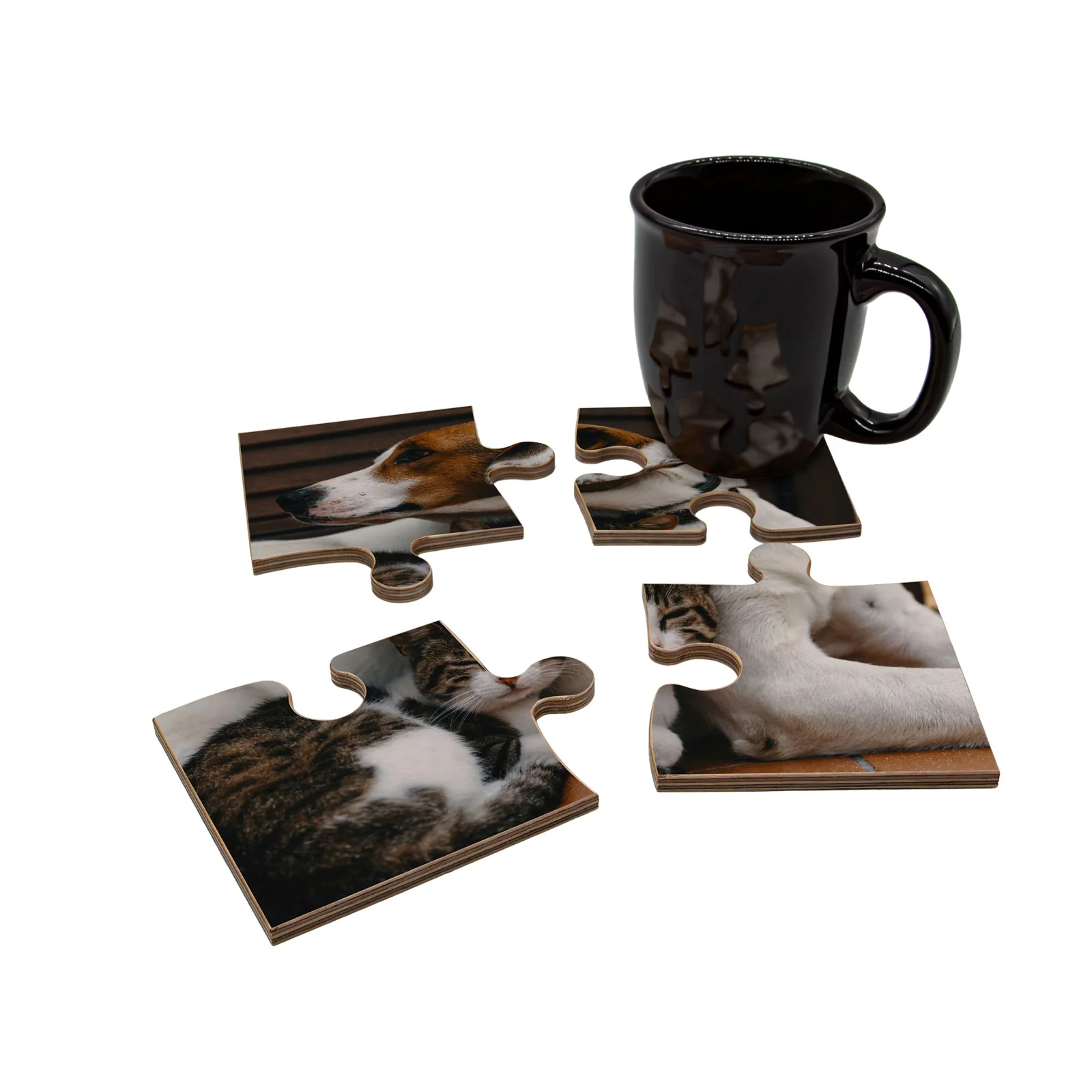 Custom Wooden Puzzle Coasters - Set of 4 - Add Your Photo - Image 5