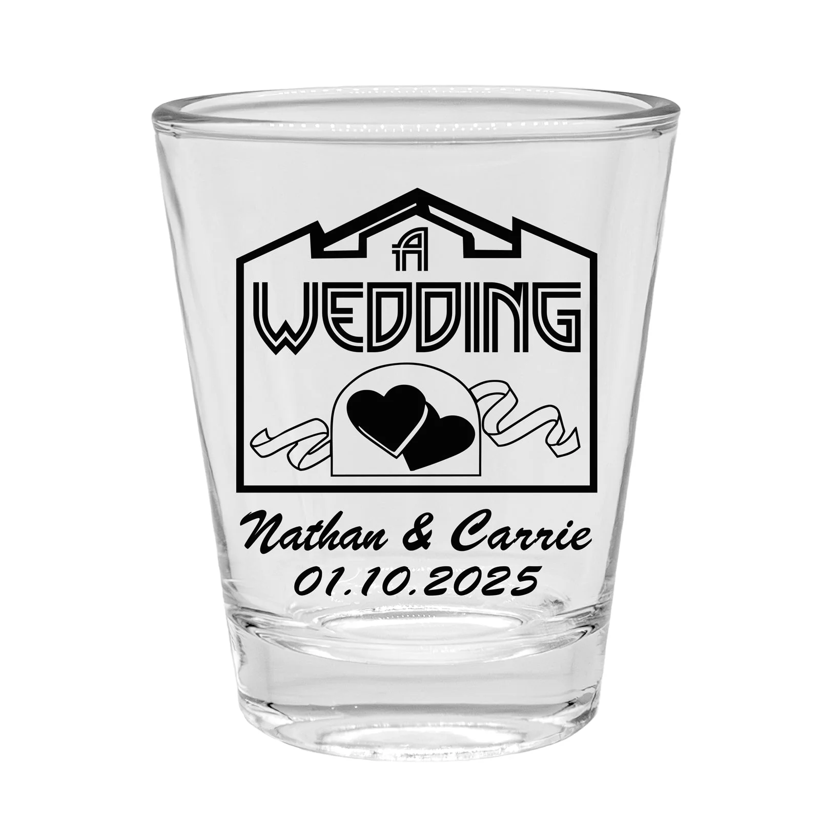 Customizable - 1.75oz Clear Shot Glass - Chapel Themed Shot Glasses