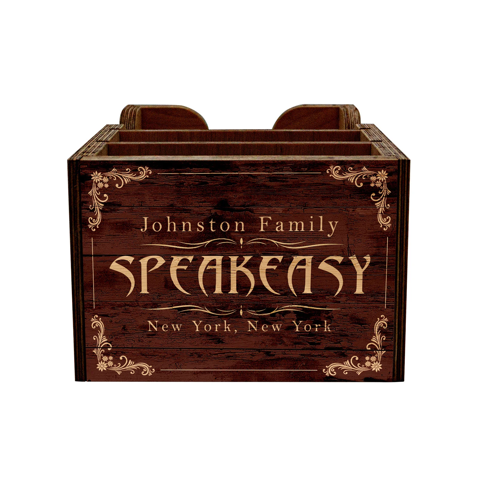 Customizable Bar Top Napkin Caddy - Speakeasy - Image 4