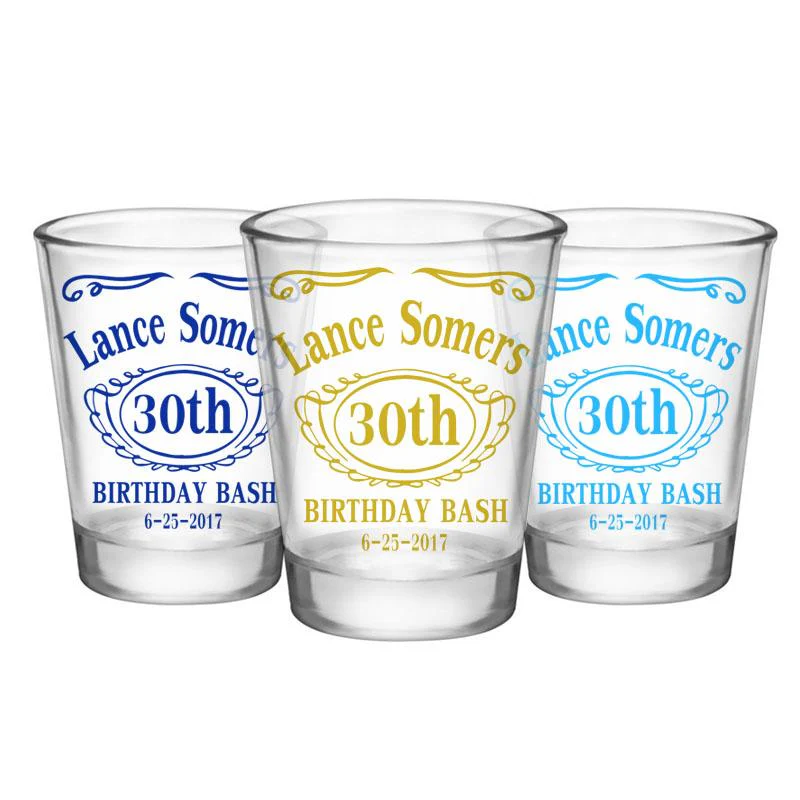 CUSTOMIZABLE Clear Shot Glass - Birthday Bash - 1.75oz - Image 3