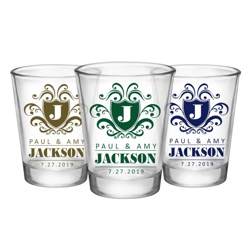 CUSTOMIZABLE Clear Shot Glass - Crest (Version 3) - 1.75oz