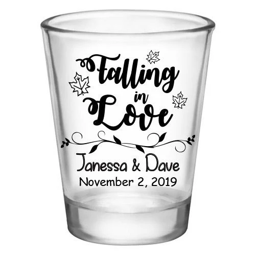 CUSTOMIZABLE Clear Shot Glass - Falling In Love - 1.75oz - Image 3