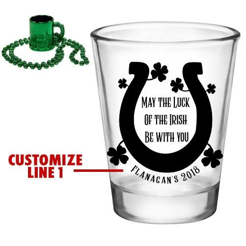 CUSTOMIZABLE Clear Shot Glass - Luck of the Irish - 1.75oz - Image 2