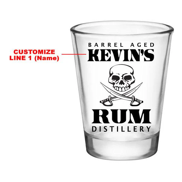 CUSTOMIZABLE Clear Shot Glass - Rum Distillery - 1.75oz - Image 2