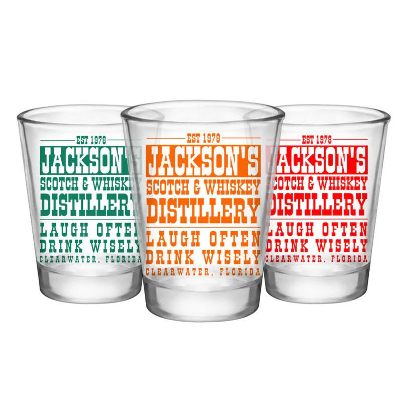CUSTOMIZABLE Clear Shot Glass - Scotch & Whiskey - 1.75oz - Image 3
