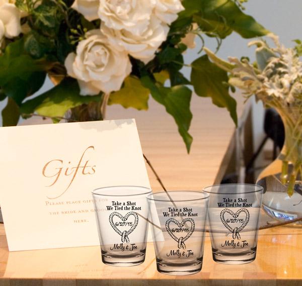 CUSTOMIZABLE Clear Shot Glass - Tied the Knot - 1.75oz - Image 5