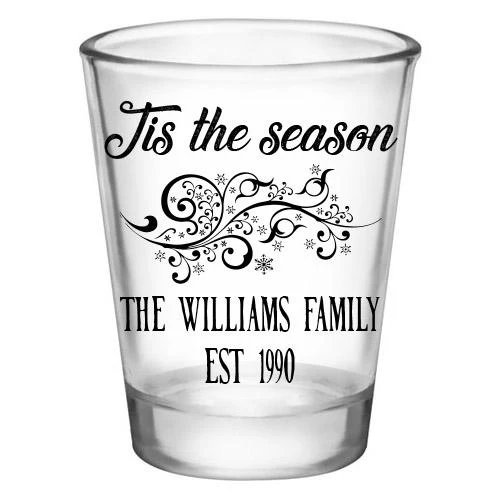 CUSTOMIZABLE Clear Shot Glass- Tis the Season - 1.75oz - Image 3