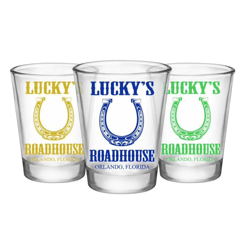 CUSTOMIZABLE Clear Shot Glass - Horseshoe - 1.75oz - Image 3