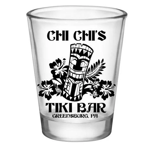 CUSTOMIZABLE Clear Shot Glass - Tiki Bar - 1.75oz