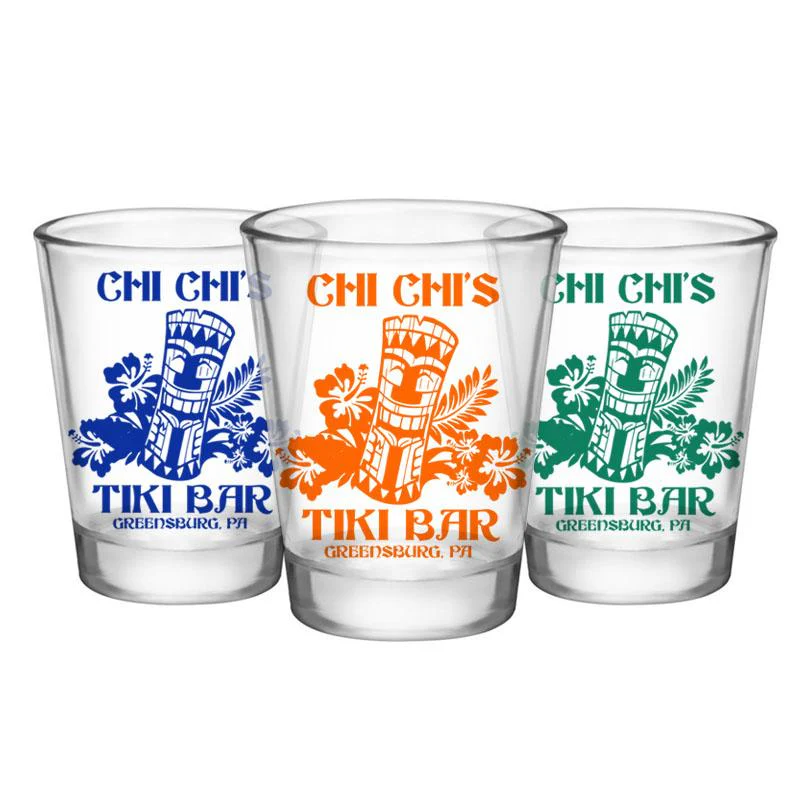 CUSTOMIZABLE Clear Shot Glass - Tiki Bar - 1.75oz - Image 3
