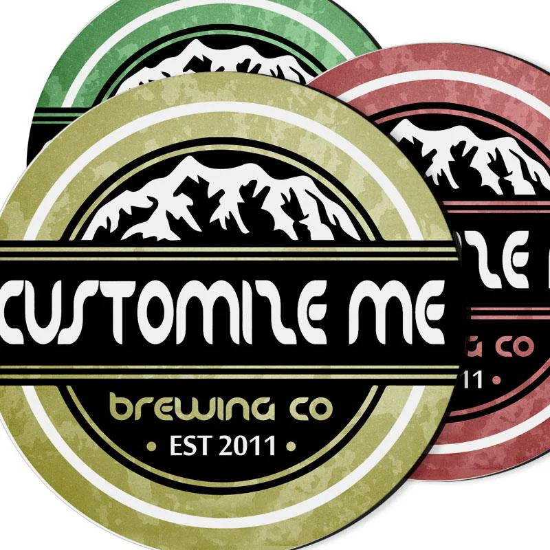 CUSTOMIZABLE Coaster - Brewing Company Design - 4in Round Foam
