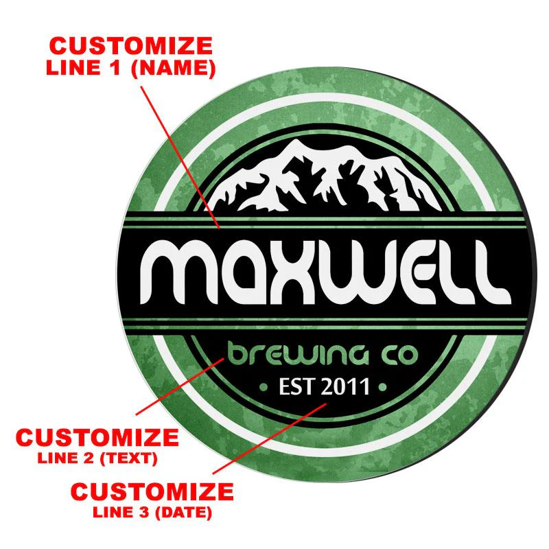 CUSTOMIZABLE Coaster - Brewing Company Design - 4in Round Foam - Image 2