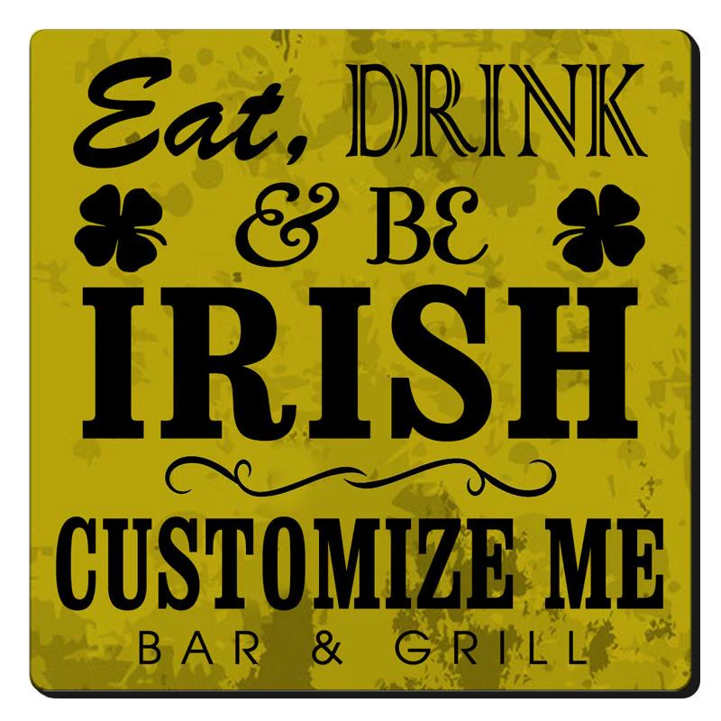 CUSTOMIZABLE Coaster - Irish Design - 3.5in Square Foam - Image 3