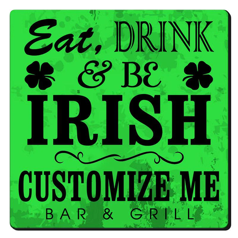 CUSTOMIZABLE Coaster - Irish Design - 3.5in Square Foam - Image 4