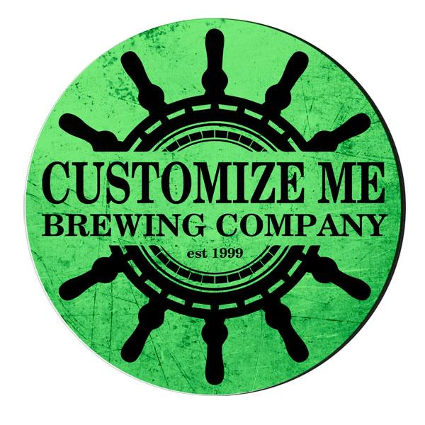 CUSTOMIZABLE Coaster - Ship Wheel Design - 4in Round Foam - Image 4