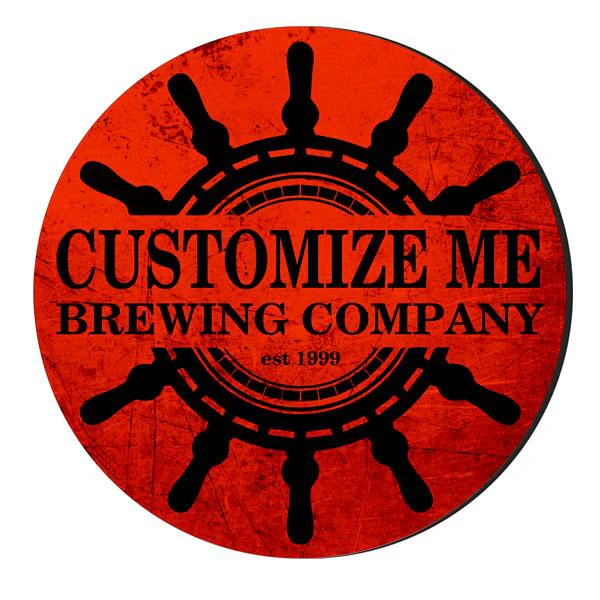 CUSTOMIZABLE Coaster - Ship Wheel Design - 4in Round Foam - Image 5