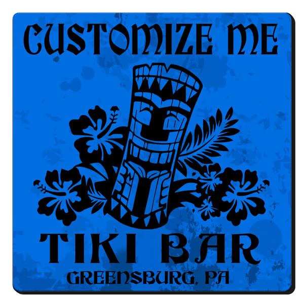 CUSTOMIZABLE Coaster -Tiki Design - 3.5in Square Foam - Image 3