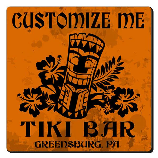 CUSTOMIZABLE Coaster -Tiki Design - 3.5in Square Foam - Image 5