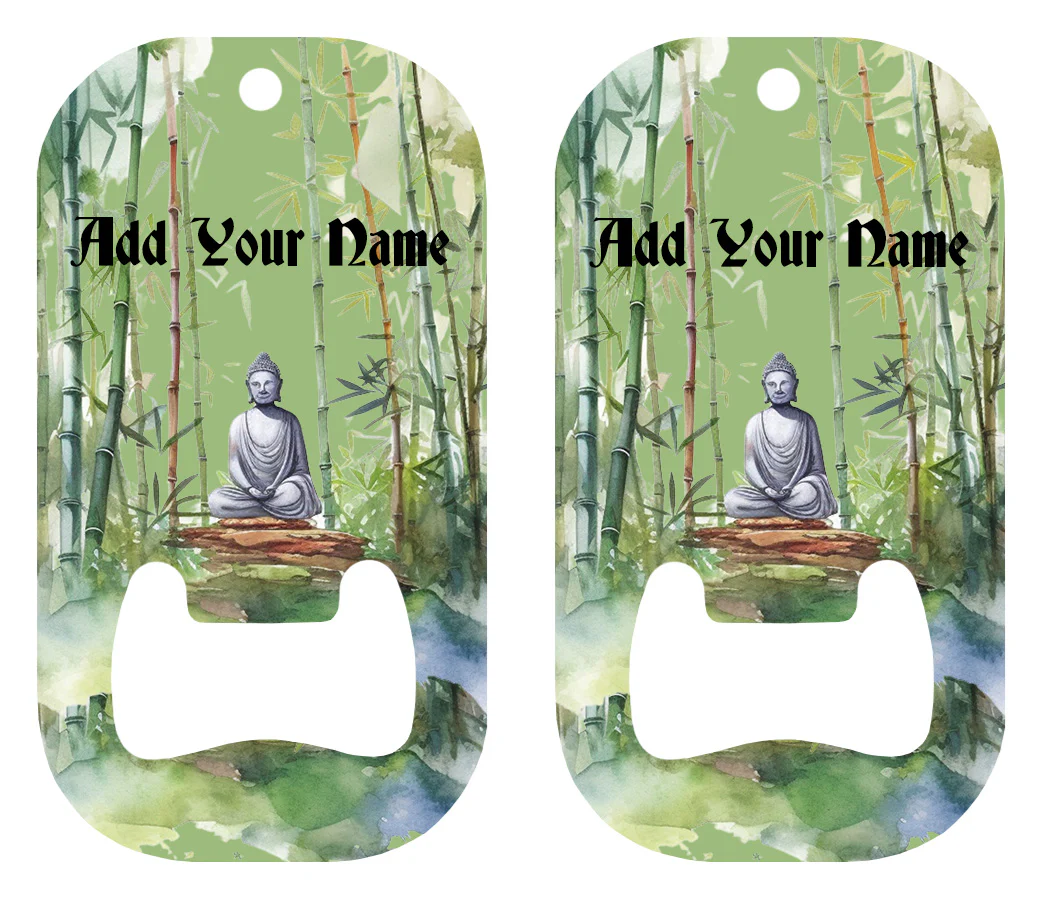 Customizable Dog Tag Bottle Opener - Add Your Name - Buddha