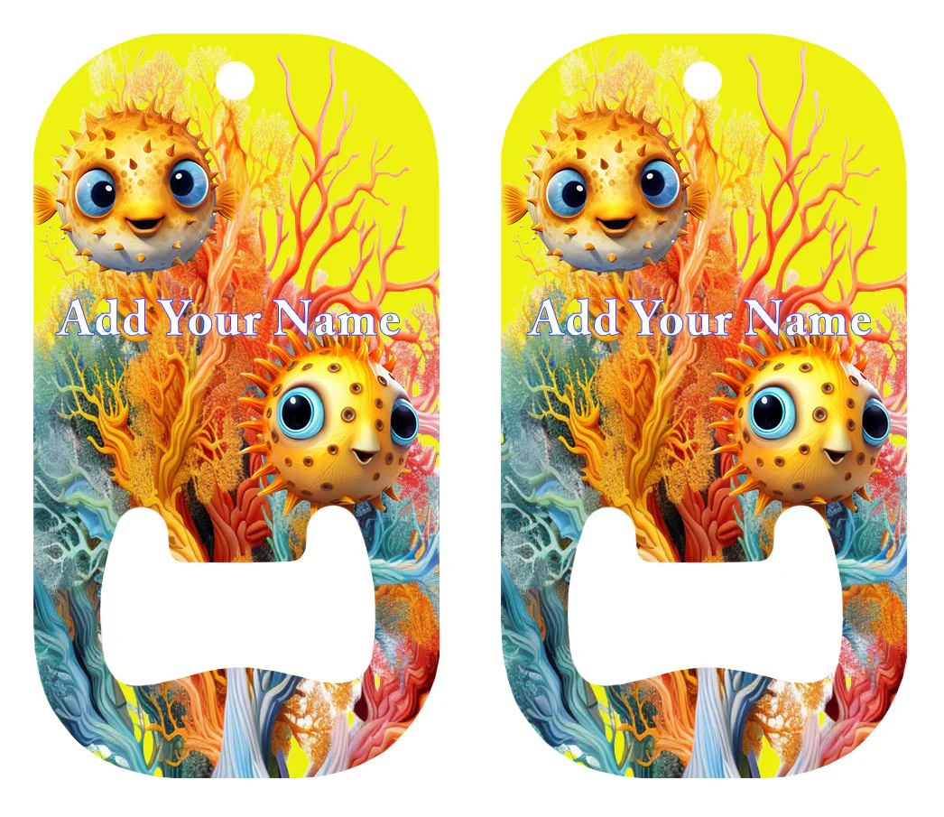 Customizable Dog Tag Bottle Opener - Add Your Name - Puffer
