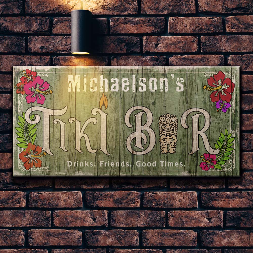 CUSTOMIZABLE Large Plank Sign - 11 3/4" x 23 3/4" - Tiki - Multiple Color Options - Image 5