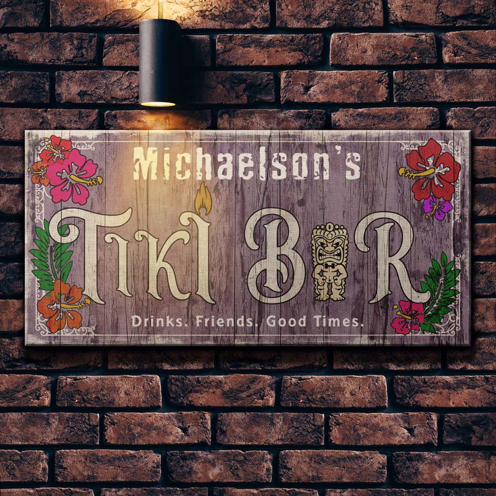 CUSTOMIZABLE Large Plank Sign - 11 3/4" x 23 3/4" - Tiki - Multiple Color Options - Image 7