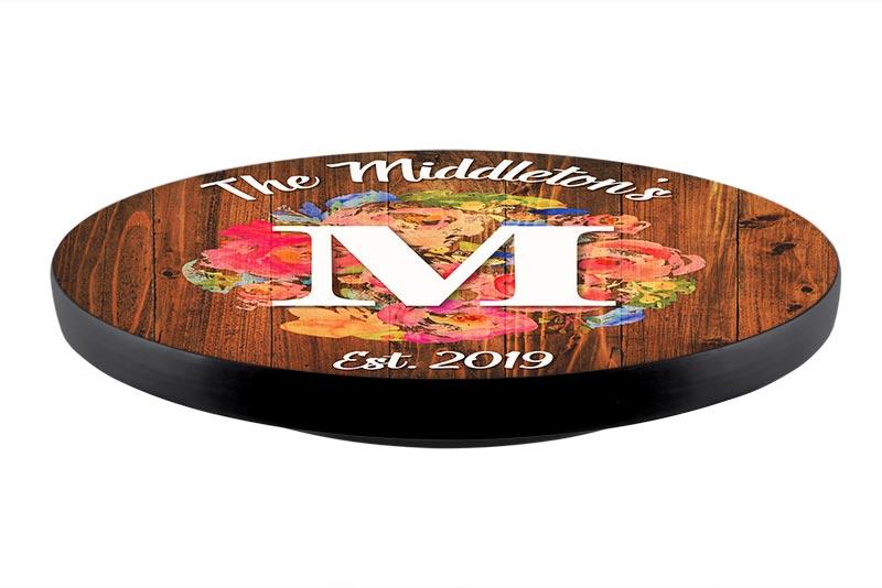 CUSTOMIZABLE Lazy Susan - FLORAL WATERCOLOR - 3 Different Sizes - Table Top - Handcrafted in USA - Image 6