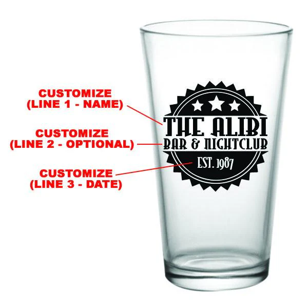 CUSTOMIZABLE Pint / Mixing Glass - Badge - 16oz - Image 2