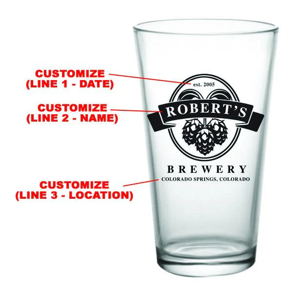 CUSTOMIZABLE Pint / Mixing Glass - Hops - 16oz - Image 2