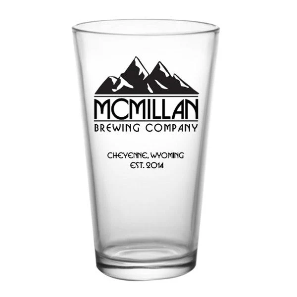 CUSTOMIZABLE Pint / Mixing Glass - Mountain - 16oz