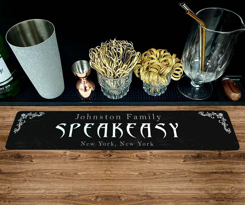 Customizable Printed Bar Mat - Speakeasy - 20" x 4" - Image 2