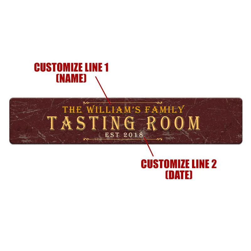 Customizable Printed Bar Mat - Tasting Room - 20" x 4" - Image 3