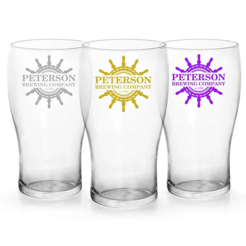 CUSTOMIZABLE Imperial Pub Glass - Ship Wheel - 20oz - Image 3