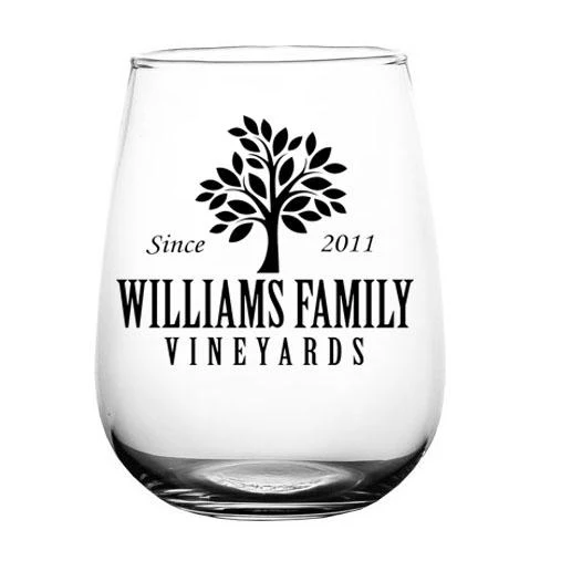 CUSTOMIZABLE Stemless Wine Glass - Family Tree - 17 ounce - Image 3