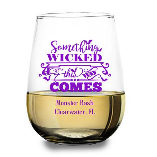 CUSTOMIZABLE Stemless Wine Glass - Something Wicked - 17 ounce - Image 2