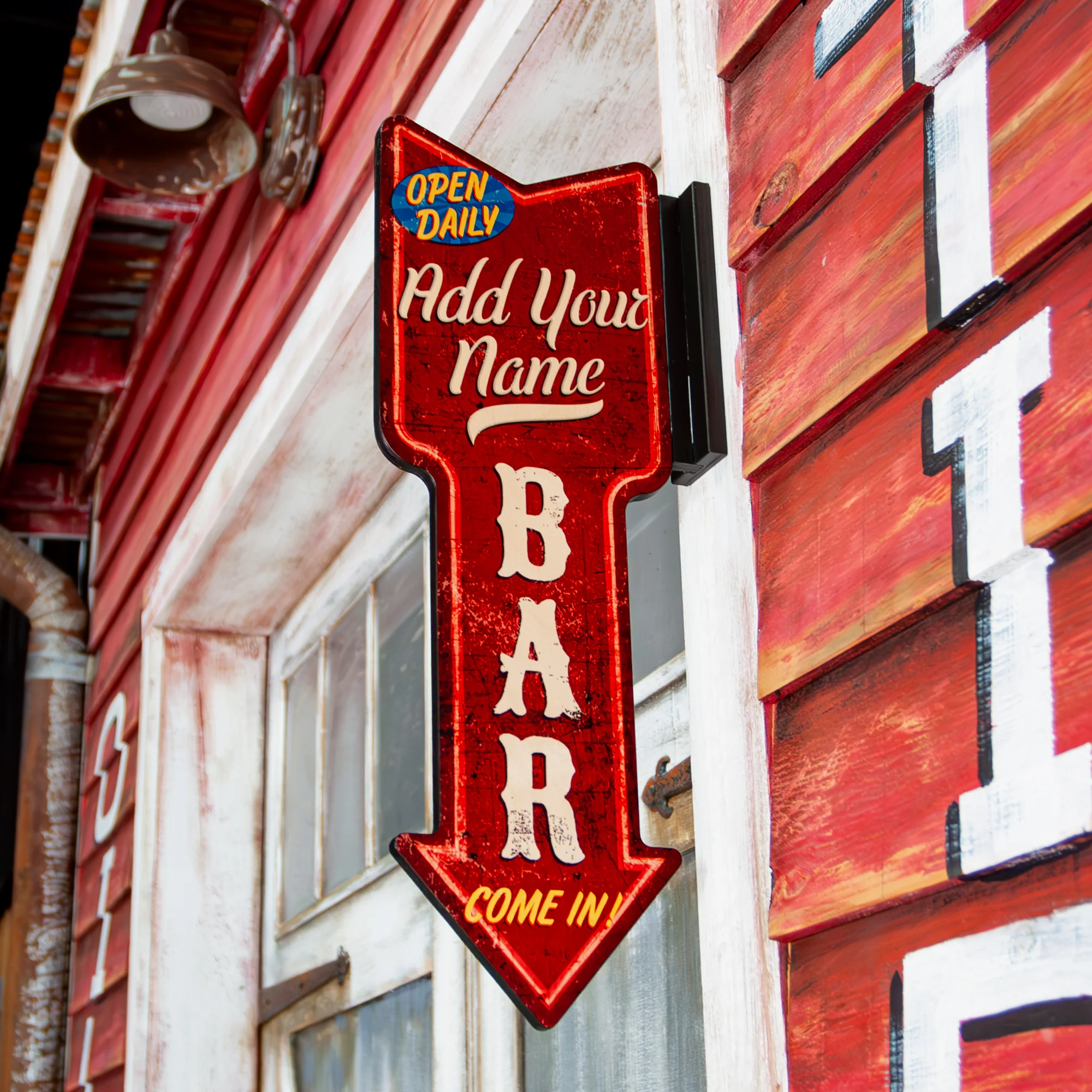 Customizable Vertical Hanging Wooden Arrow Sign Plaque - Vintage Bar Theme - Handcrafted in the USA - Image 4