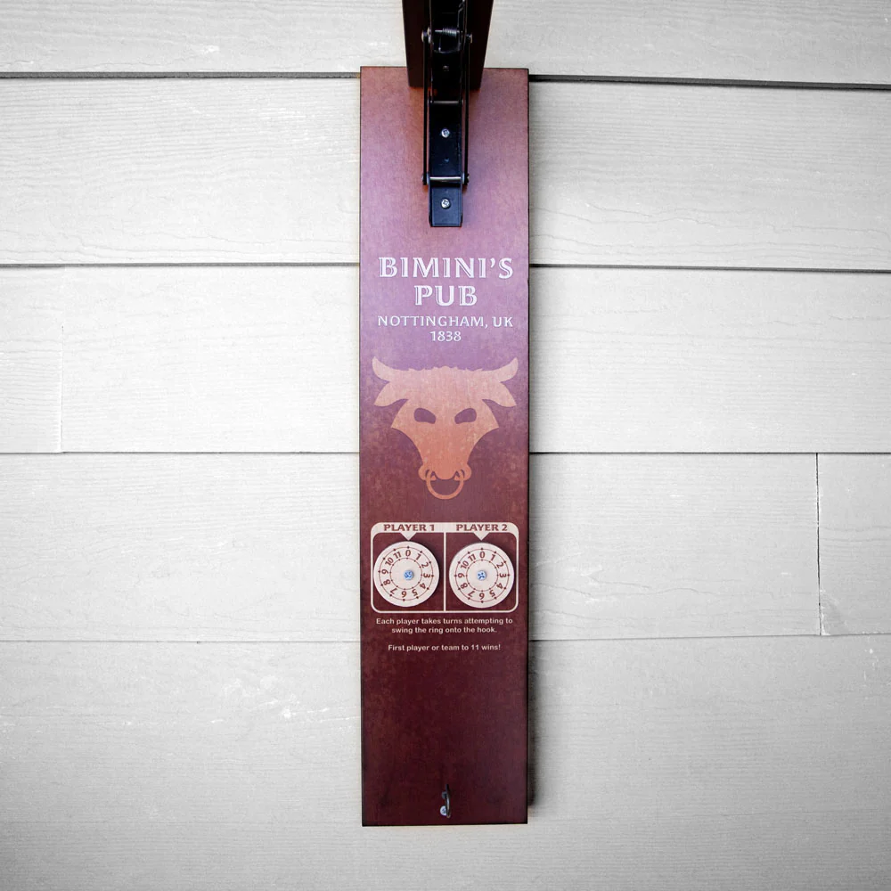 CUSTOMIZABLE Wall Mounted Folding Ring Toss - Bull - Multiple Colors Available! - Image 3