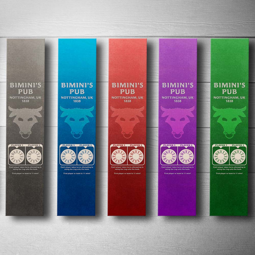 CUSTOMIZABLE Wall Mounted Folding Ring Toss - Bull - Multiple Colors Available! - Image 9