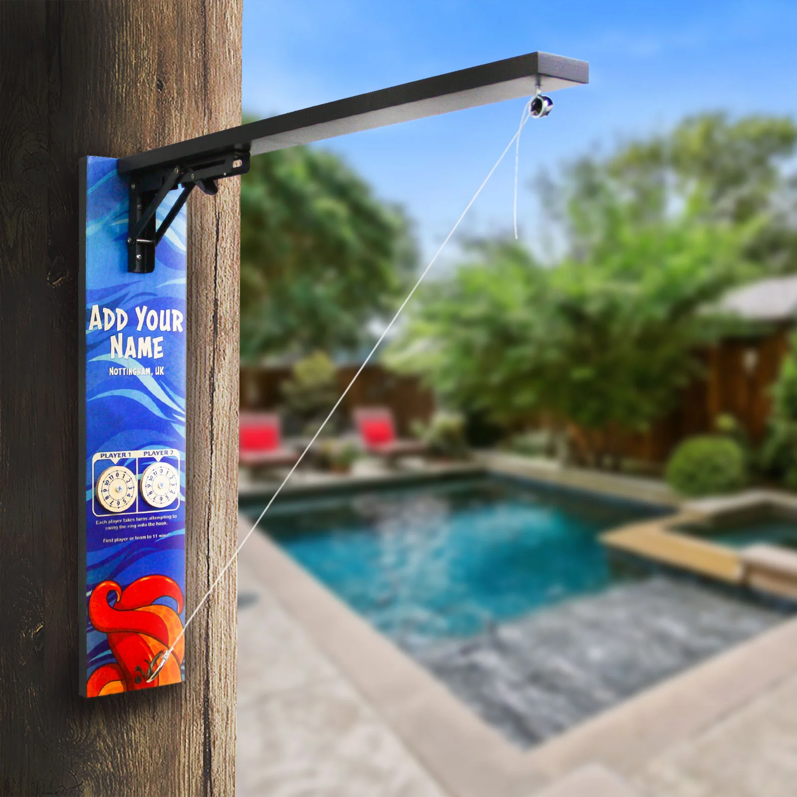 Customizable Wall Mounted Folding Ring Toss - Octopus - Image 2