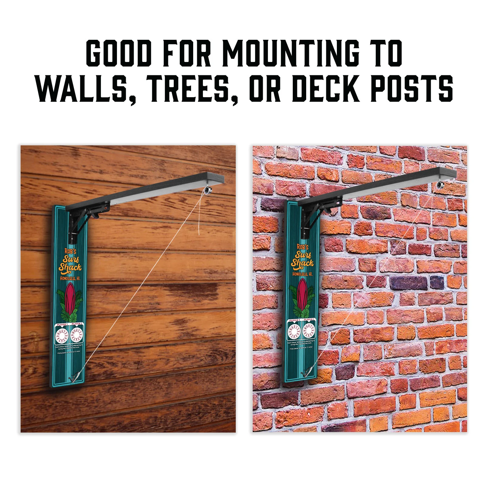 Customizable Wall Mounted Folding Ring Toss - Surf Shack - Image 6