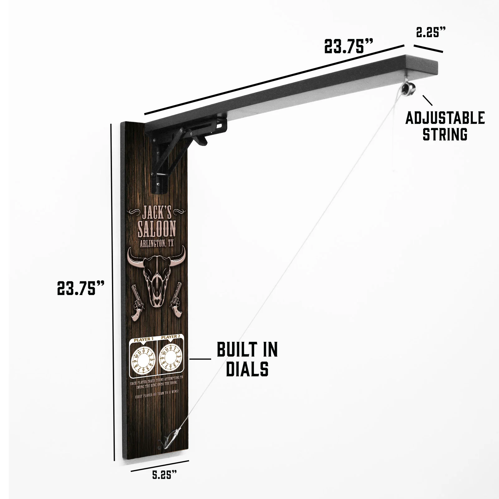 Customizable Wall Mounted Folding Ring Toss - Western Saloon - Image 5