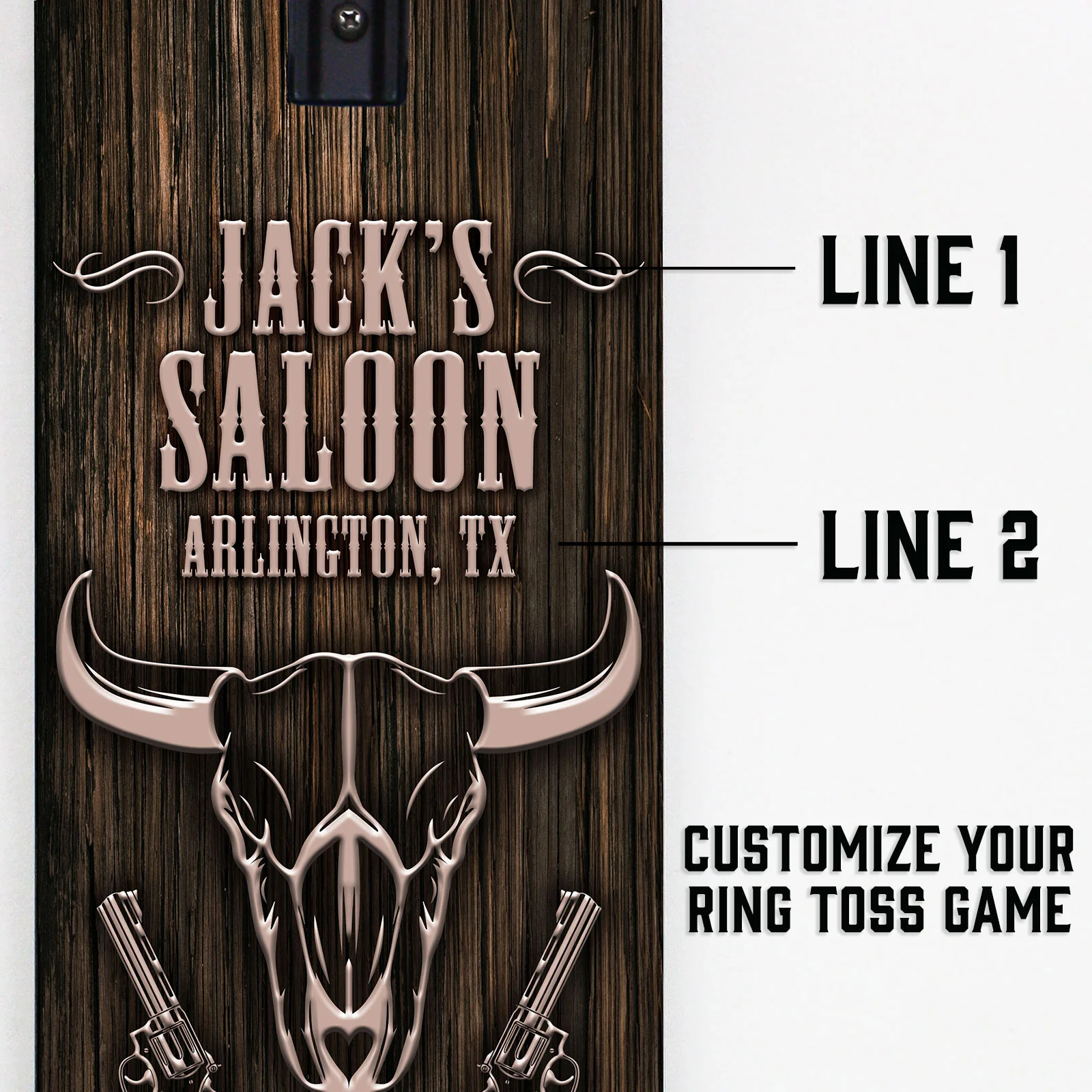 Customizable Wall Mounted Folding Ring Toss - Western Saloon - Image 6