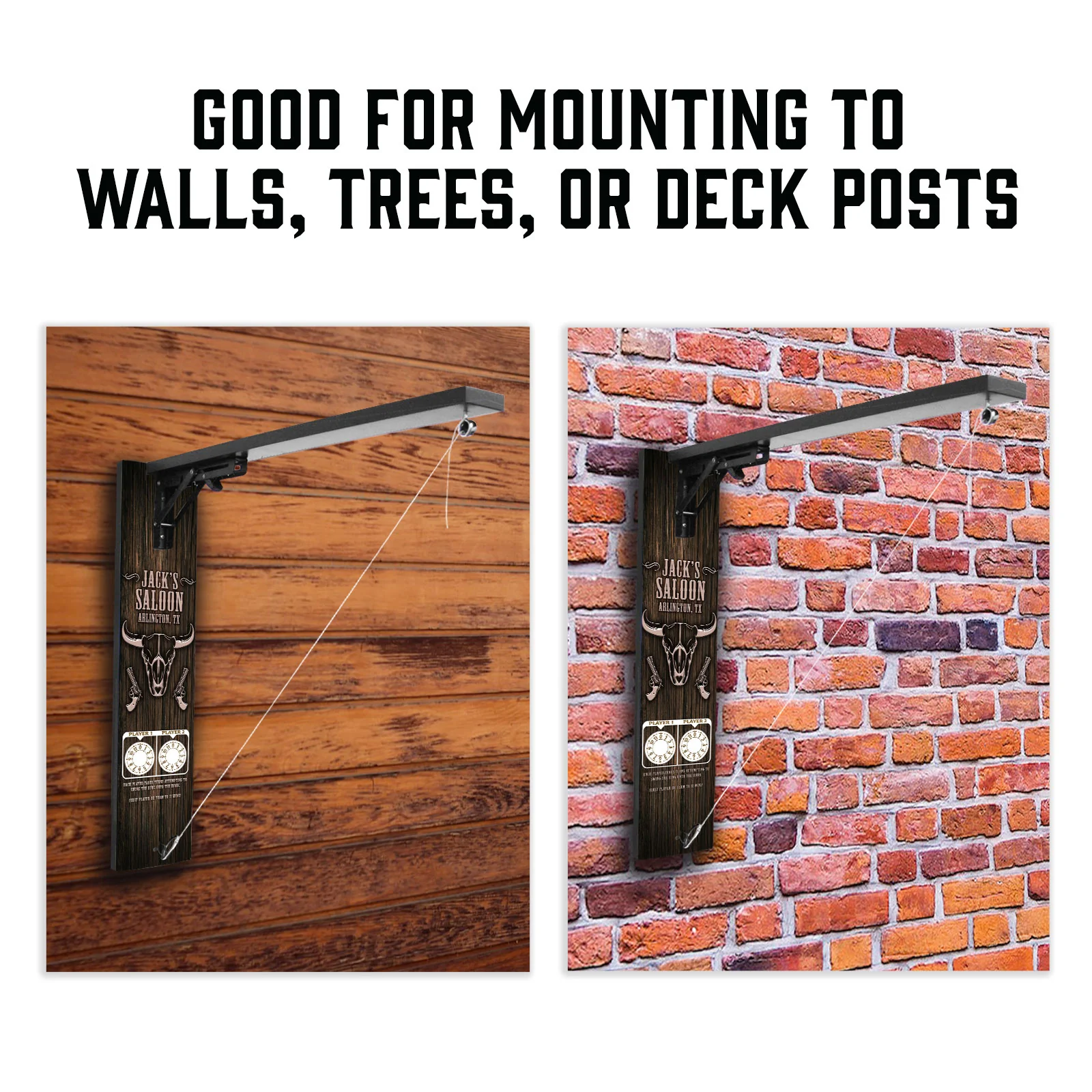 Customizable Wall Mounted Folding Ring Toss - Western Saloon - Image 7