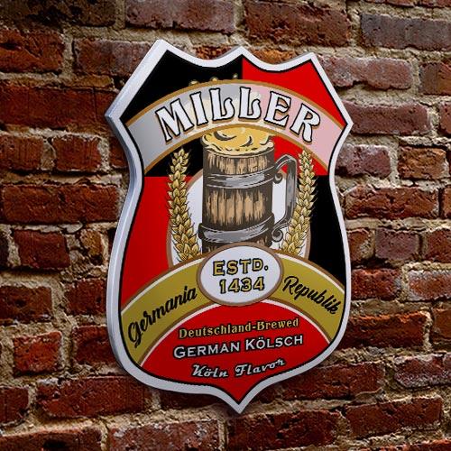 CUSTOMIZABLE Wood Shield Plaque - Heritage Beer Tavern Sign - Many Options Available - Two Sizes - Image 8