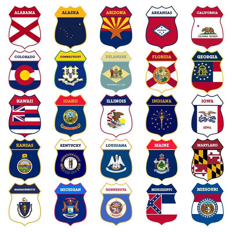 CUSTOMIZABLE Wood Shield Plaque - US State Flags - Every State Available - Two Sizes - Image 3