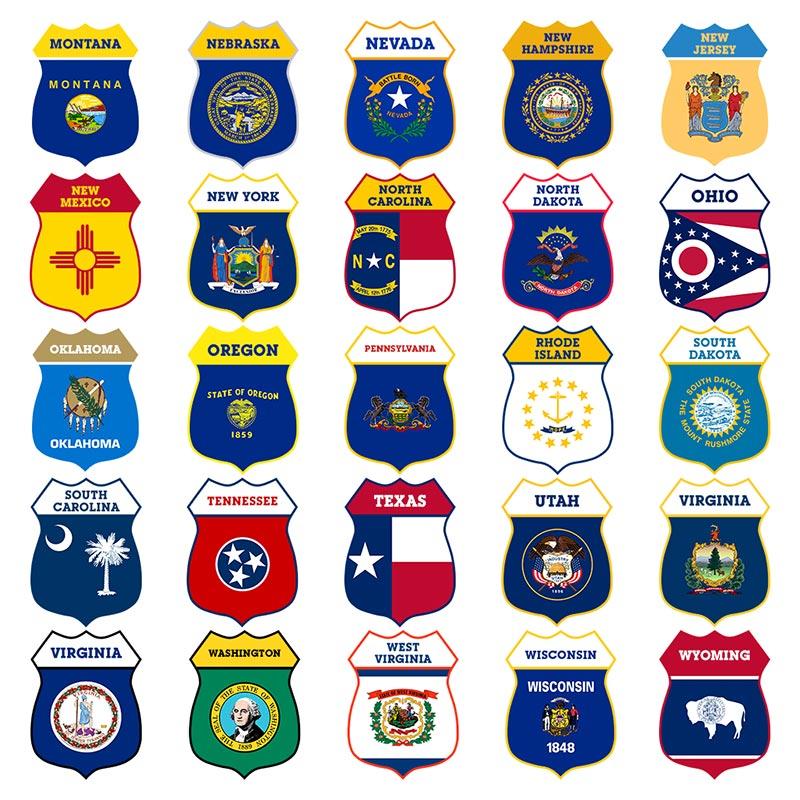 CUSTOMIZABLE Wood Shield Plaque - US State Flags - Every State Available - Two Sizes - Image 4