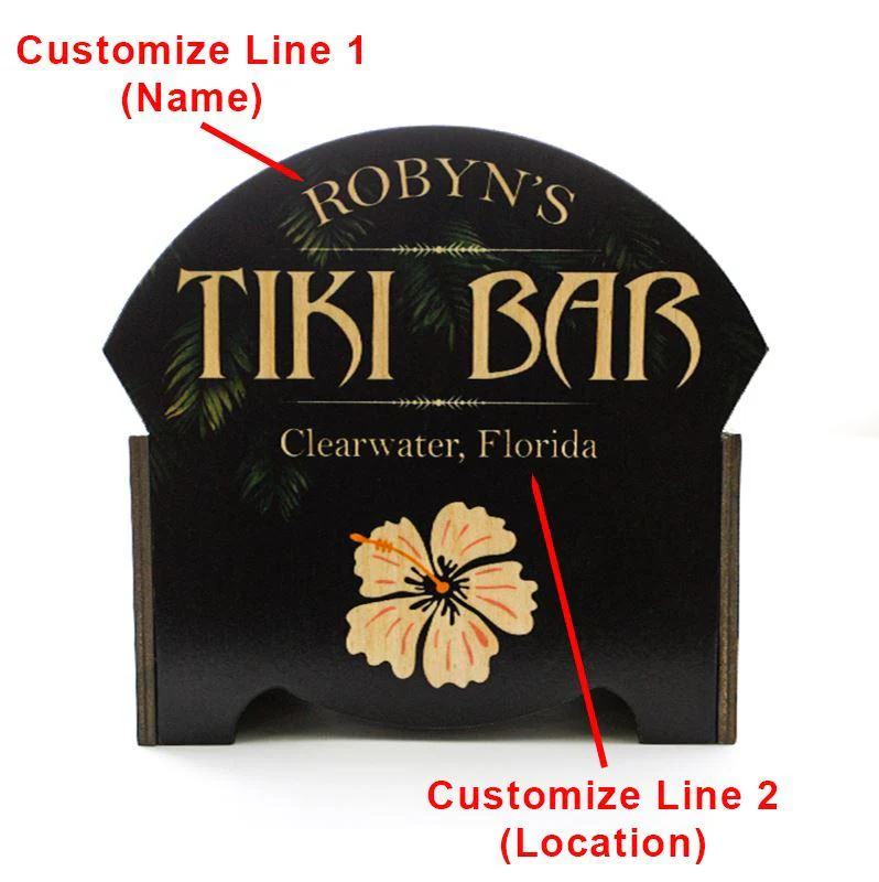 CUSTOMIZABLE WOODEN CONDIMENT HOLDER - TIKI BAR - Image 3