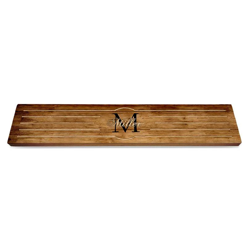 CUSTOMIZABLE WOODEN DRIP TRAY MONOGRAM DESIGN