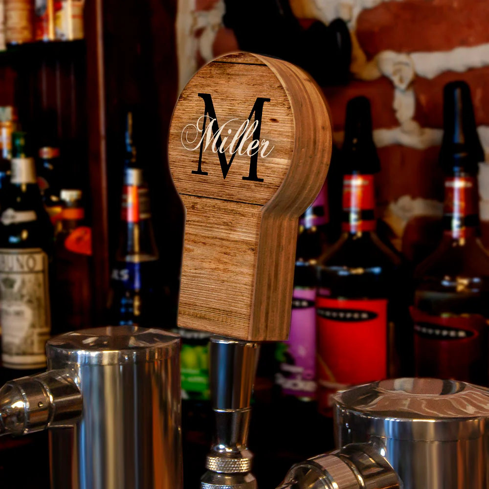 CUSTOMIZABLE Wooden Tap Handles - Monogram Design - 2 Styles in 3 Sizes - Image 2
